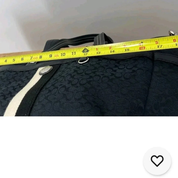 AUTHENTIC Coach voyager duffle bag x large travel signature C jacquard - Picture 5 of 8